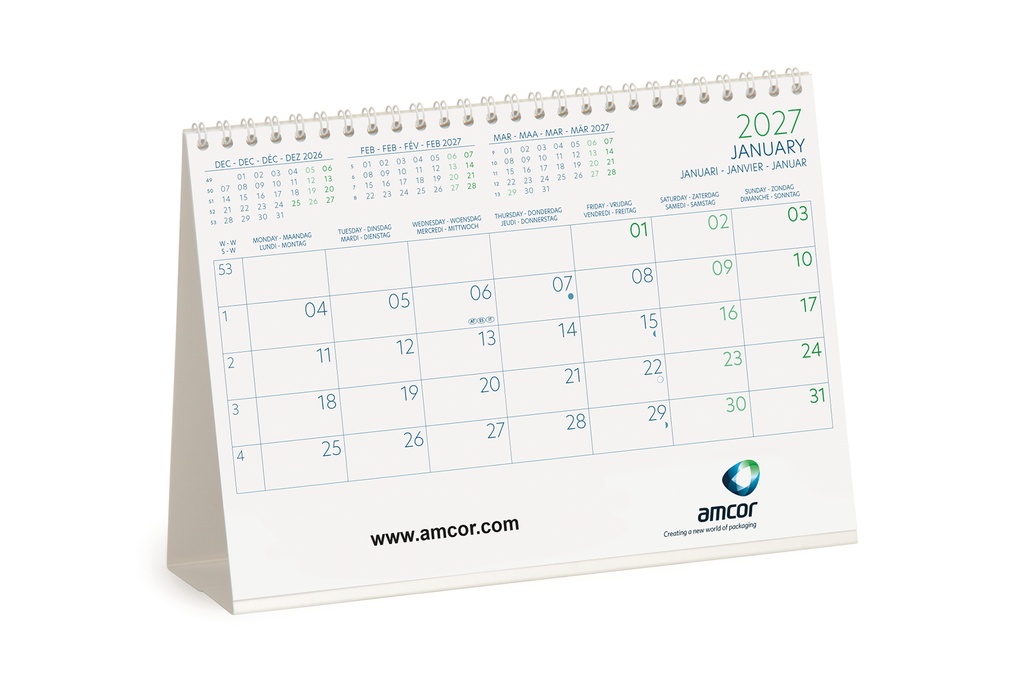 Desk calendar