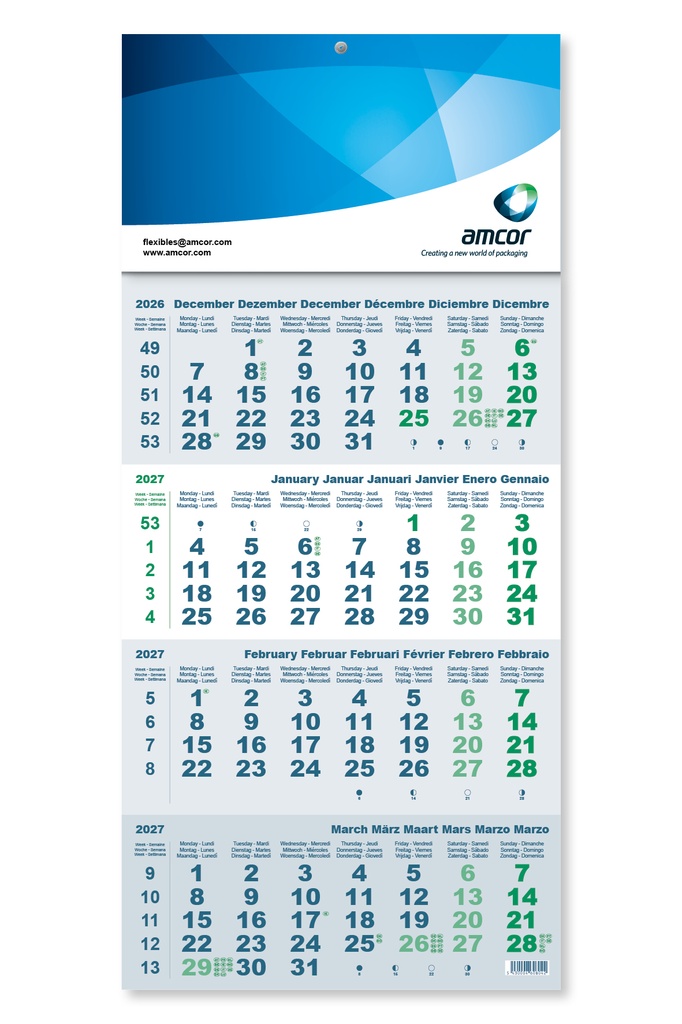 4 months calendar